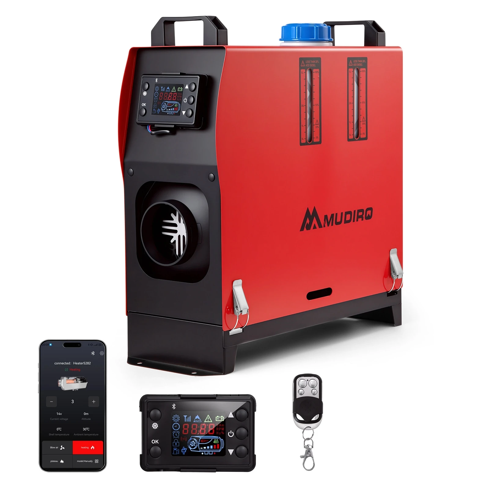 Chauffage Air Diesel 5kW/8kW 12V Avec Télécommande LCD - Pour Voiture Camion Camping-Car