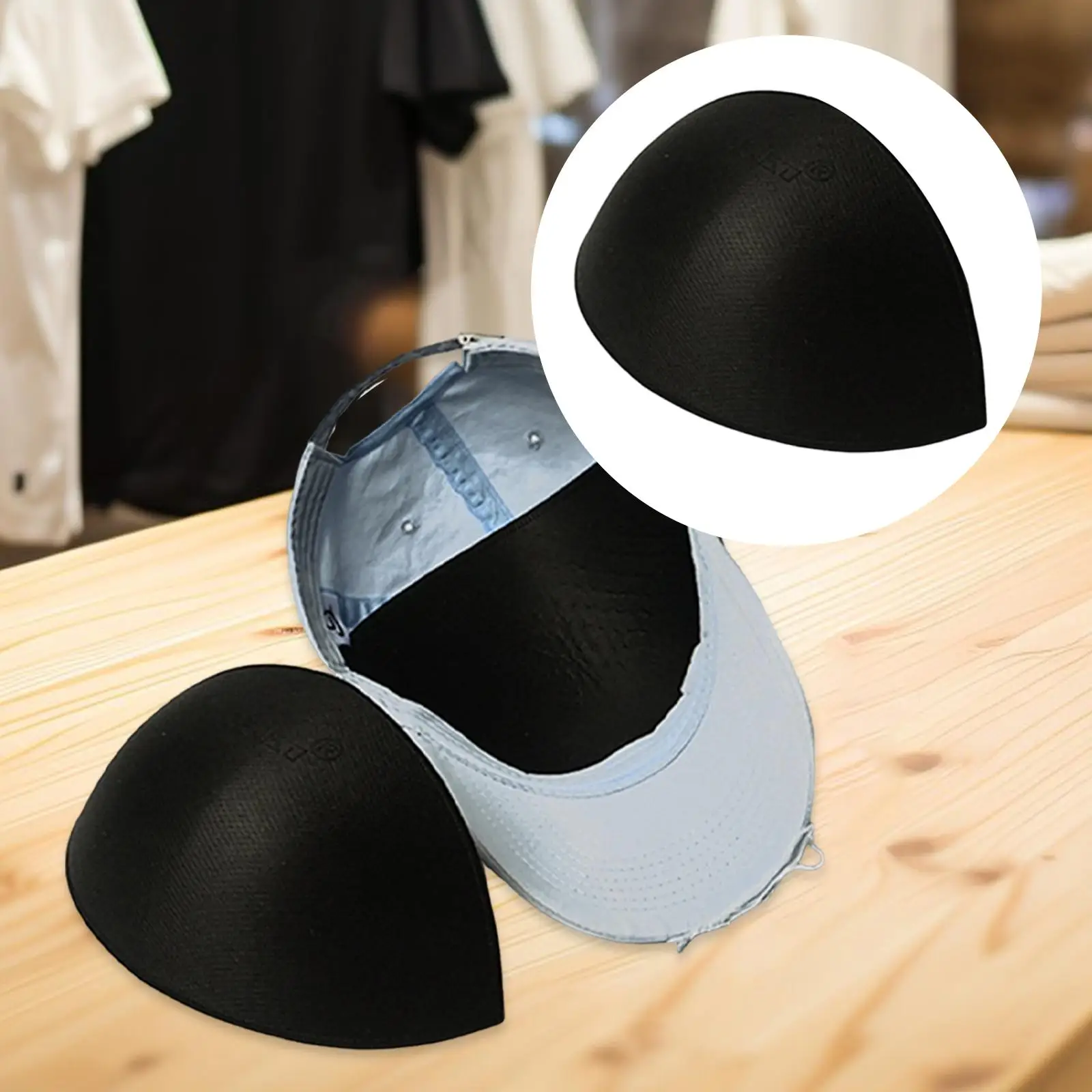 Baseball Caps Inner Support Cotton Fabric Reusable 25.5x14.5cm Flexible Washable Wrinkle Resistant Liner for Baseball Caps