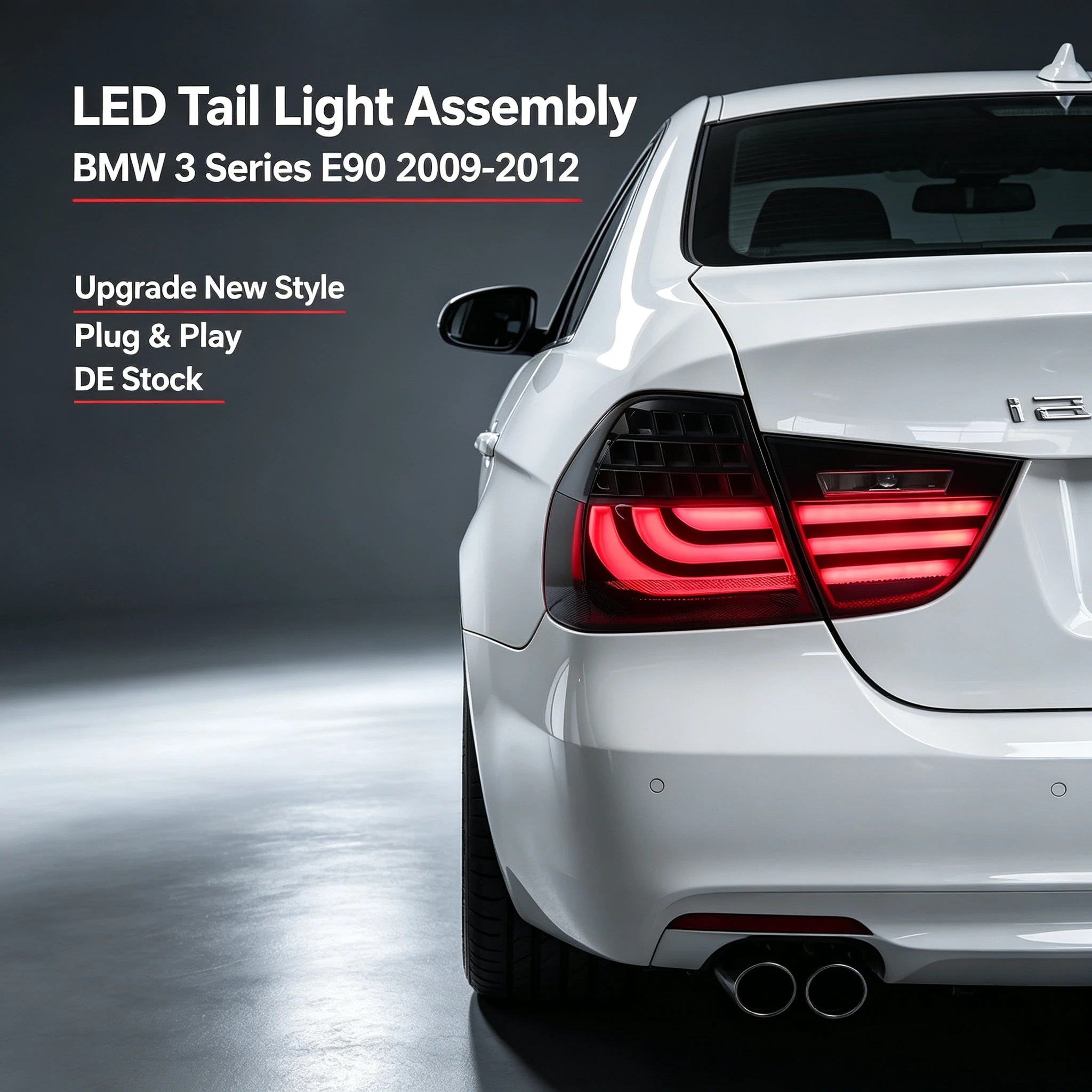 LED-Rückleuchten für BMW 3er E90 2009-2012 Upgrade Neuer Stil Rücklicht Plug-and-Play-Montage
