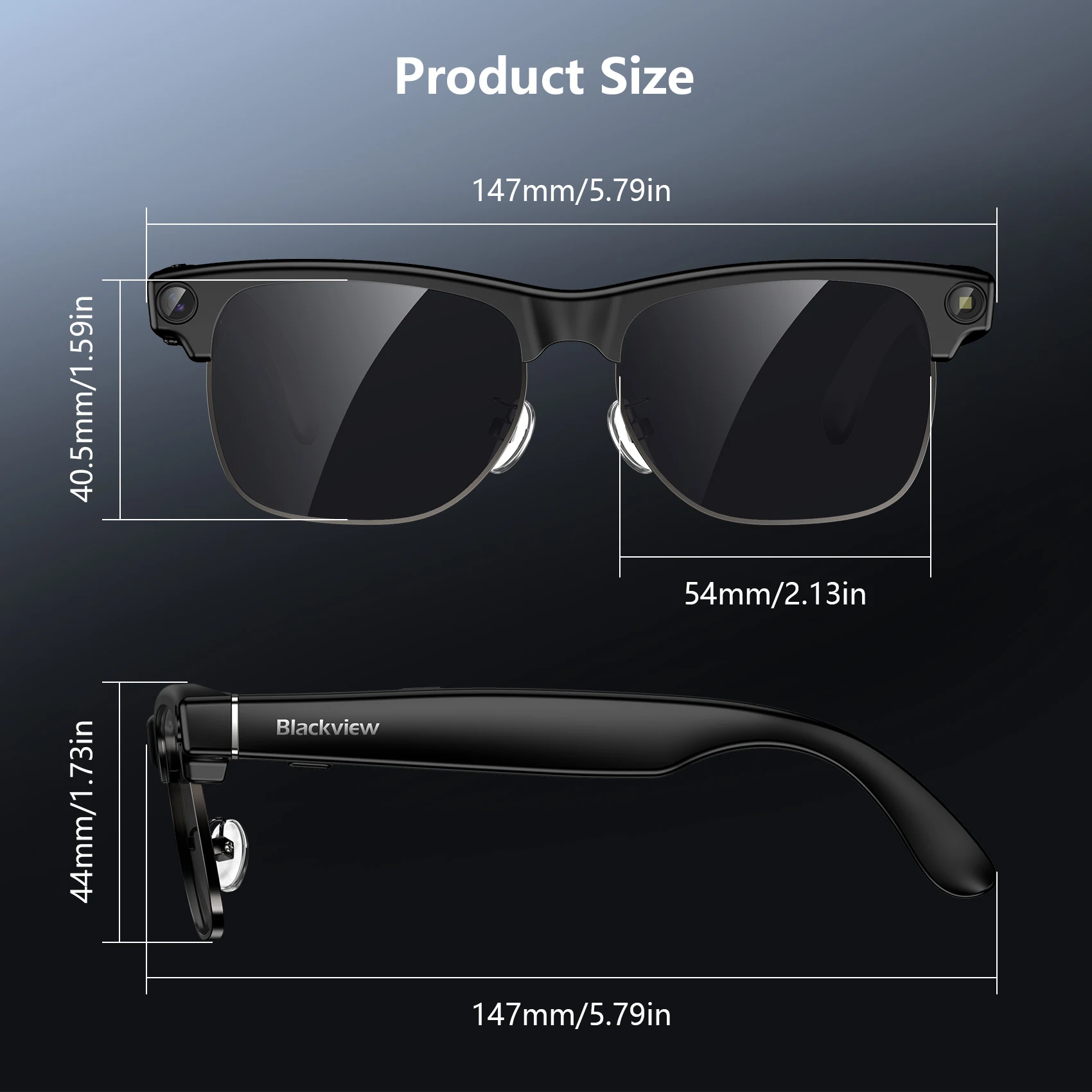 Blackview BV200 4K Smart-Brille mit 8MP-Kamera, KI-Übersetzung, ChatGPT, Bluetooth-Anrufen, Sonnenbrille für Arbeit und Outdoor-Aktivitäten – Detail 16