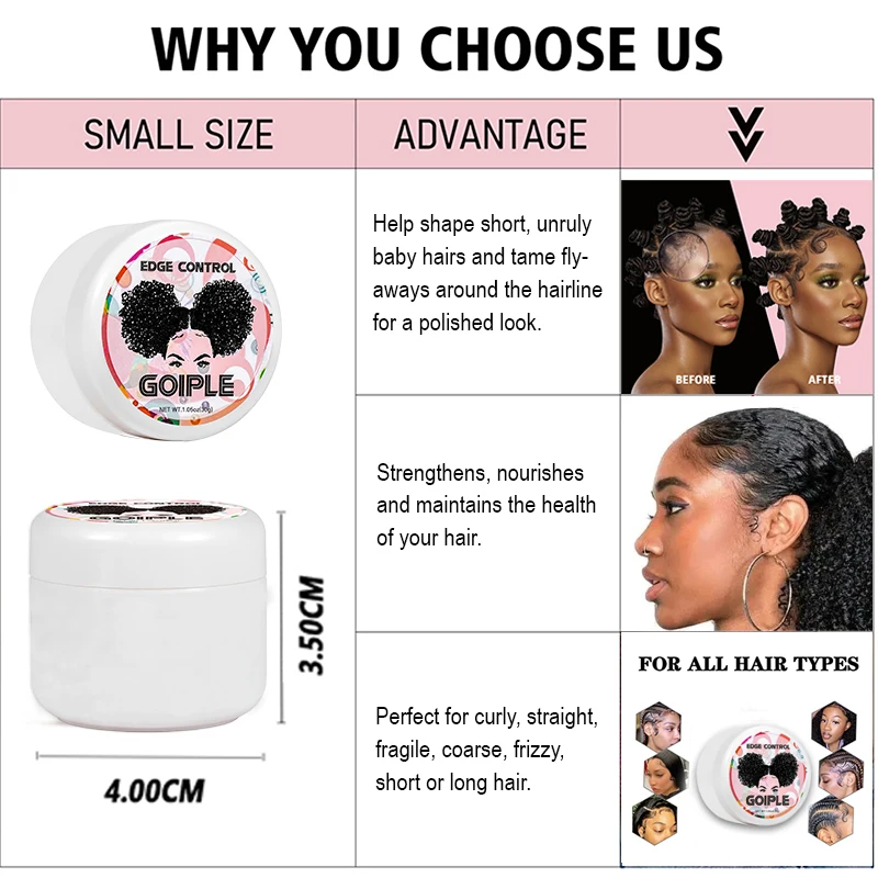 Невидимый клей для парика, средство для удаления клея с кружева, маленький размер, восковая палочка для волос для парика, контроль кромок волос, дорожный гель, набор размеров