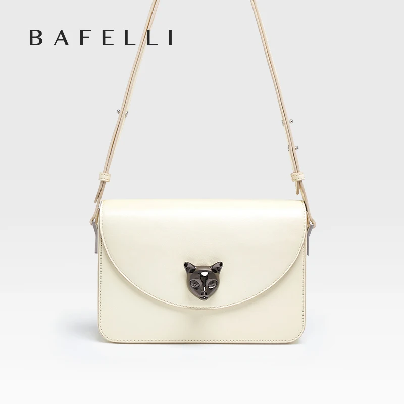 BAFELLI 2023 WOMEN NEW BOXY MESSAGE BAG GENUINE LEATHER CAT WOMEN'S CROSSBODY FEMALE SHOULDER PURSE STYLISH COLOR FASHION LUXURY