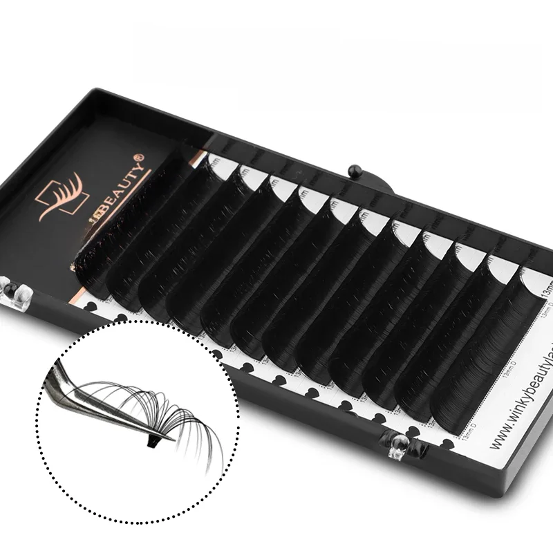 Winky Beauty 8-15mm Auto Fan Lashes 0.03 Easy Fan 1s Blooming Eyelash Extension Fast Fanning Volum Fan Lashes Tray — zdjęcie 2