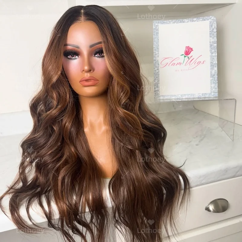 الشوكولاته براون شعر مستعار الدانتيل للنساء المحمر البني الملونة 13x4 الجسم موجة الدانتيل الجبهة الباروكات شعر الإنسان غلويليس شعر مستعار ارتداء