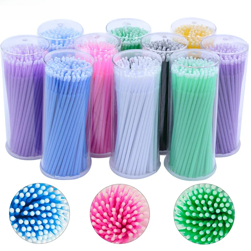 Kekelala 100 pçs/garrafa cotonetes de limpeza de extensão de cílios lash lift removedor de cola