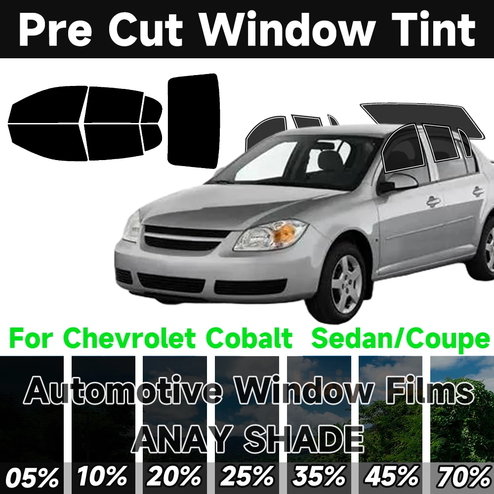 

Предварительно вырезанная тонировка окон автомобиля для Chevrolet Cobalt Sedan/Coupe 2005-2010, автоматическая защита от солнца и ультрафиолета, тепловая 2-слойная защитная пленка для окон