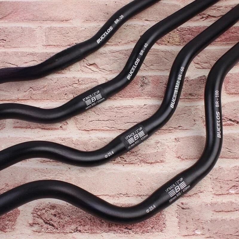 AliExpress BUCKLOS 25.4mm Mountain Bike Handlebar 620/660/720mm Hi-Rise Bicycle Riser Bar BMX Aluminum Alloy Swallow Handle Bar M Type