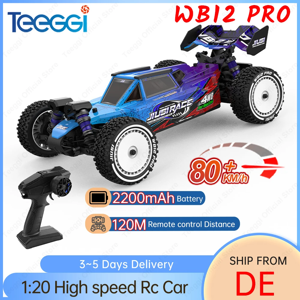 Teeggi WB12 PRO 1:12 4WD Hochgeschwindigkeits-RC-Offroad-Auto 80KM/H Bürstenloser Motor 3S Akku RC-Truck Drift-Rennwagen Spielzeug für Jungen