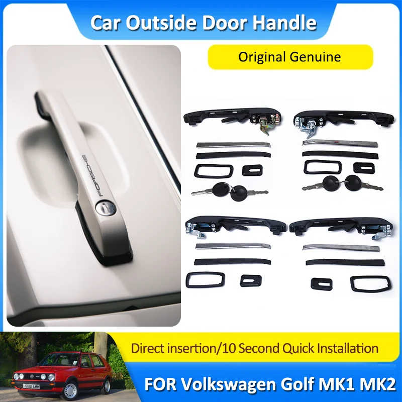 for Volkswagen VW Golf MK1 MK2 Rabbit Caribe 191837205A 191837206A Car Door Handles Outside Exterior Front Rear Left And Right