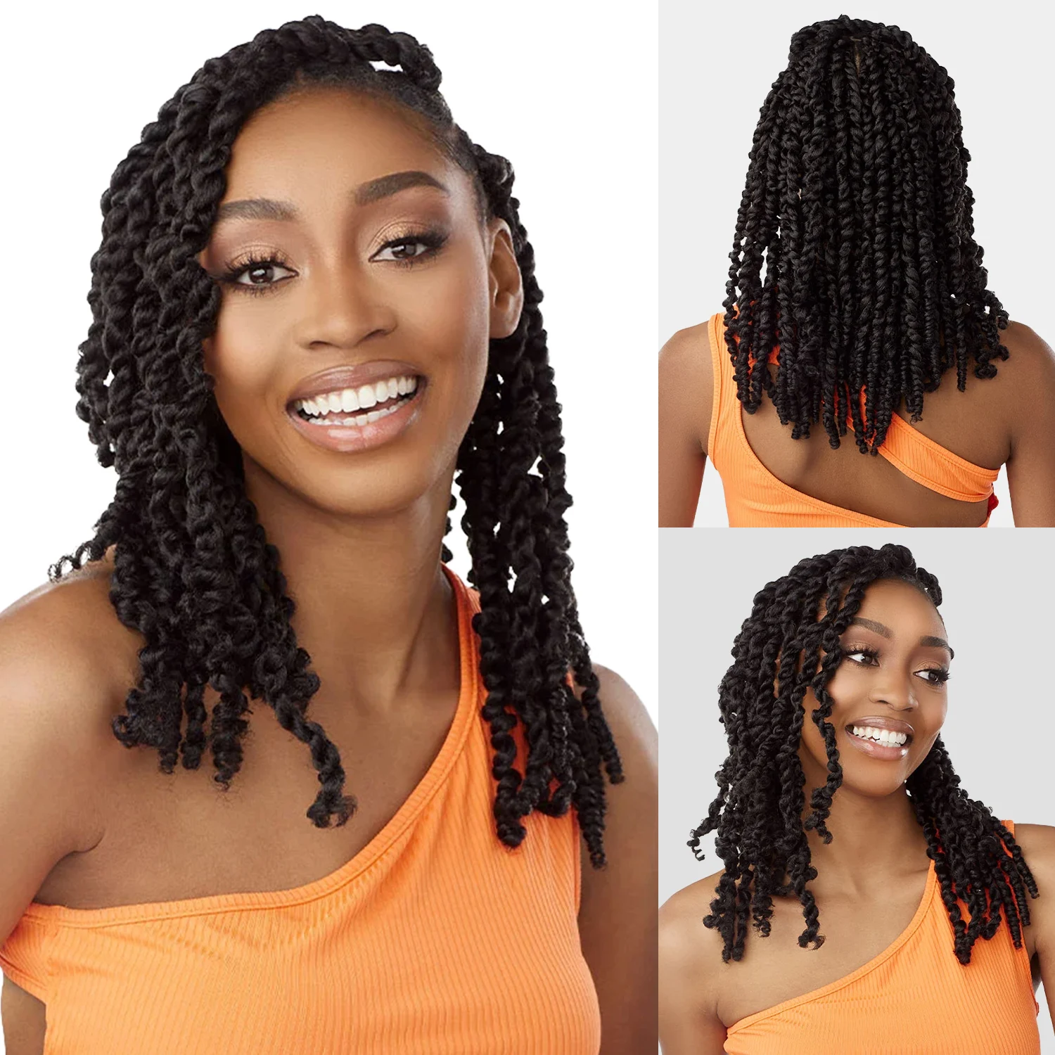 Senssationnel-ضفائر كروشيه مطوية مسبقًا ، أسلوب بدون جهد ، تركيب سهل ، تطور عاطفي رقيق ، 3X ، 14 بوصة