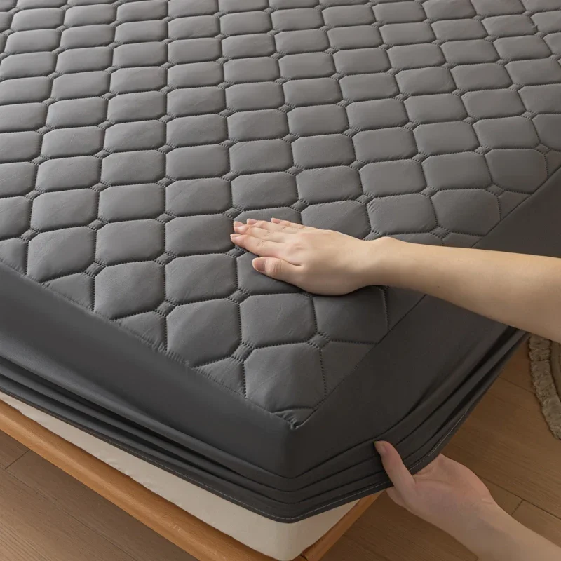 Waterdichte Verdikte Matrasbeschermer Verstelbare Duurzaam Hoeslaken Bedhoezen Anti-mijt Antislip Spreien 140/160x200 - afbeelding 2