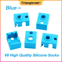R Trianglelab bloque calentador de cartucho de alta calidad V6 calcetines de silicona para bloque calentador PT100 V6 boquilla Hotend Dragon impresora 3D