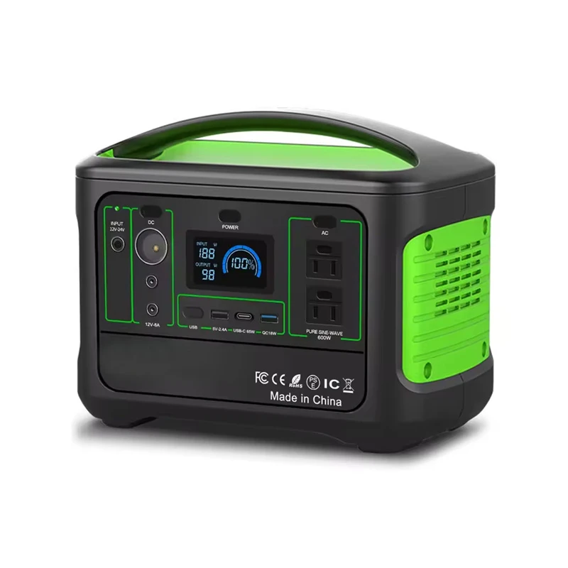 

Portable Power Plant 600W 12V-72V to 220V with AC Outlets,Ternary lithium Battery for Outdoor Camping, RV and Home use.