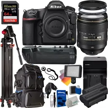 BEST SALES  Nikon D850 DSLR Camera with AF-S NIKKOR 24-120mm f 4G ED VR Lens & Deluxe Bundle