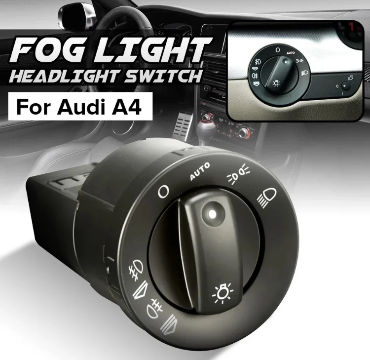 Switch, control AUTO lights, buttonhole for AUDI A4 8E,B6,B7, EXEO, 8E0941531B