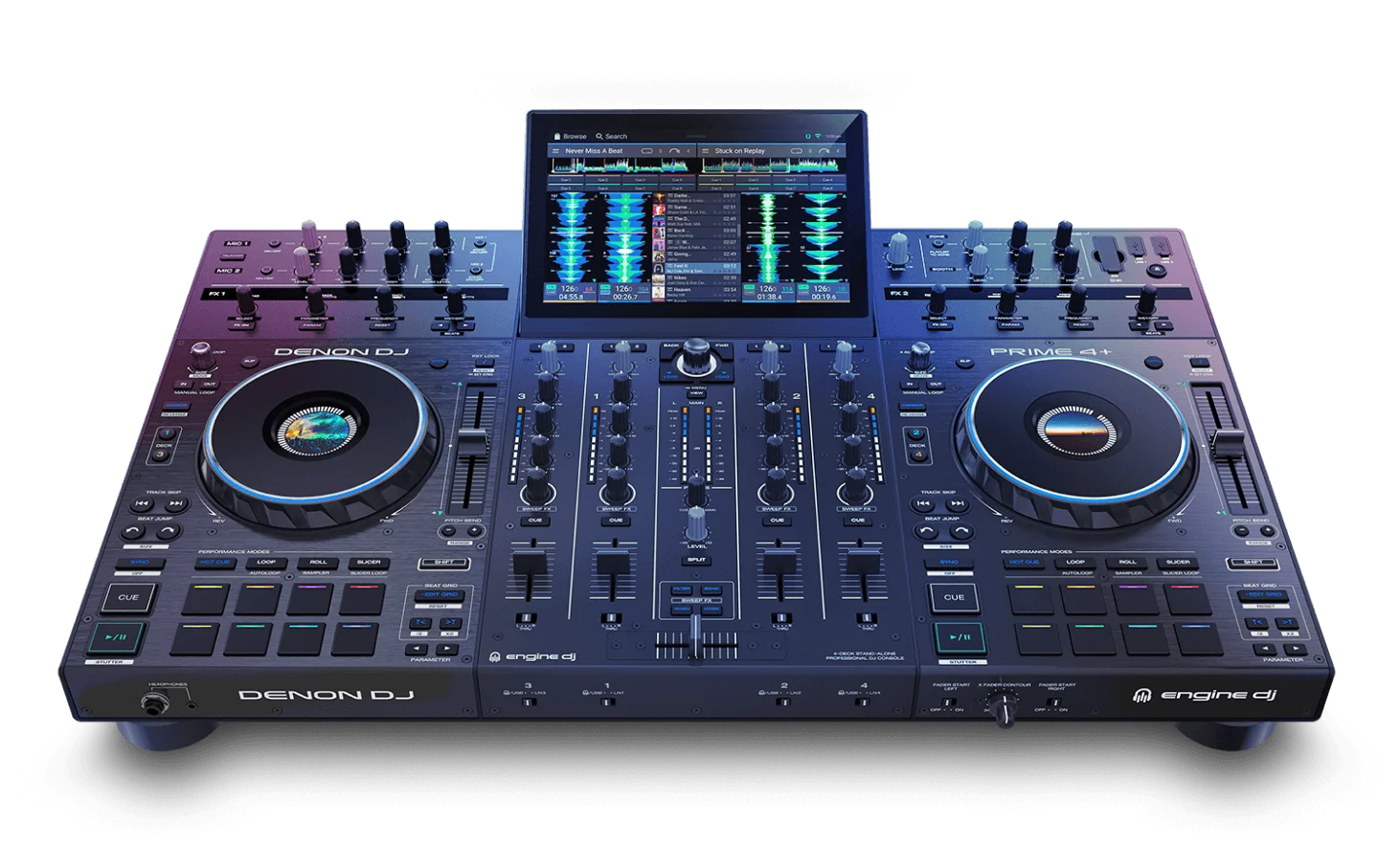 

NEWLY NEW Multi-Touch Digital Display, DJ Prime 4, Standalone, 4-Deck, 10", HD, New