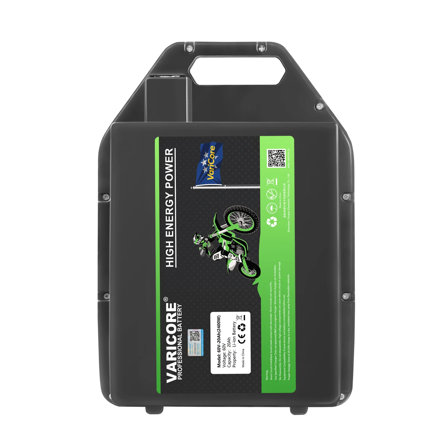 60V 30Ah lithium-ion batterijpakket Ingebouwde BMS-bescherming Oplaadbare Li-ion batterij voor scooter en motorfiets - afbeelding 2