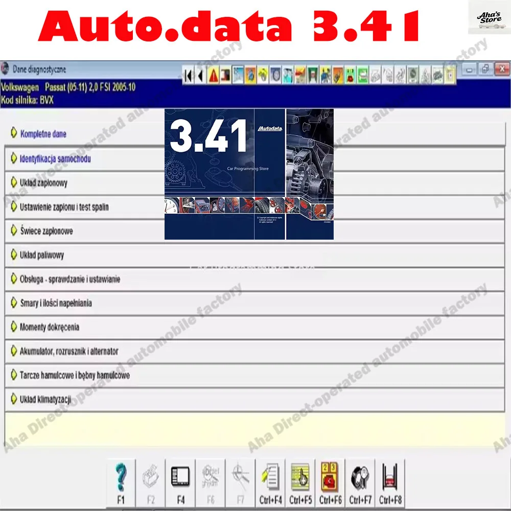 

Auto Car Repair diagnosis Software Autodata 3.41 obd2 scanner Car accessories Tool Polish Language wiring diagrams data Autodata