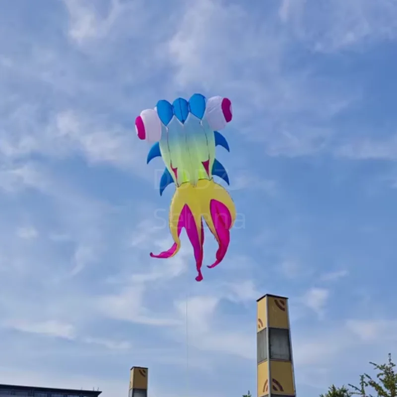 NEW  Large show kite 9m MLS MALAOSI LED goldfish 30DRipstop Nylon Fabric Pendant soft Inflatable Kite good fly in day and night