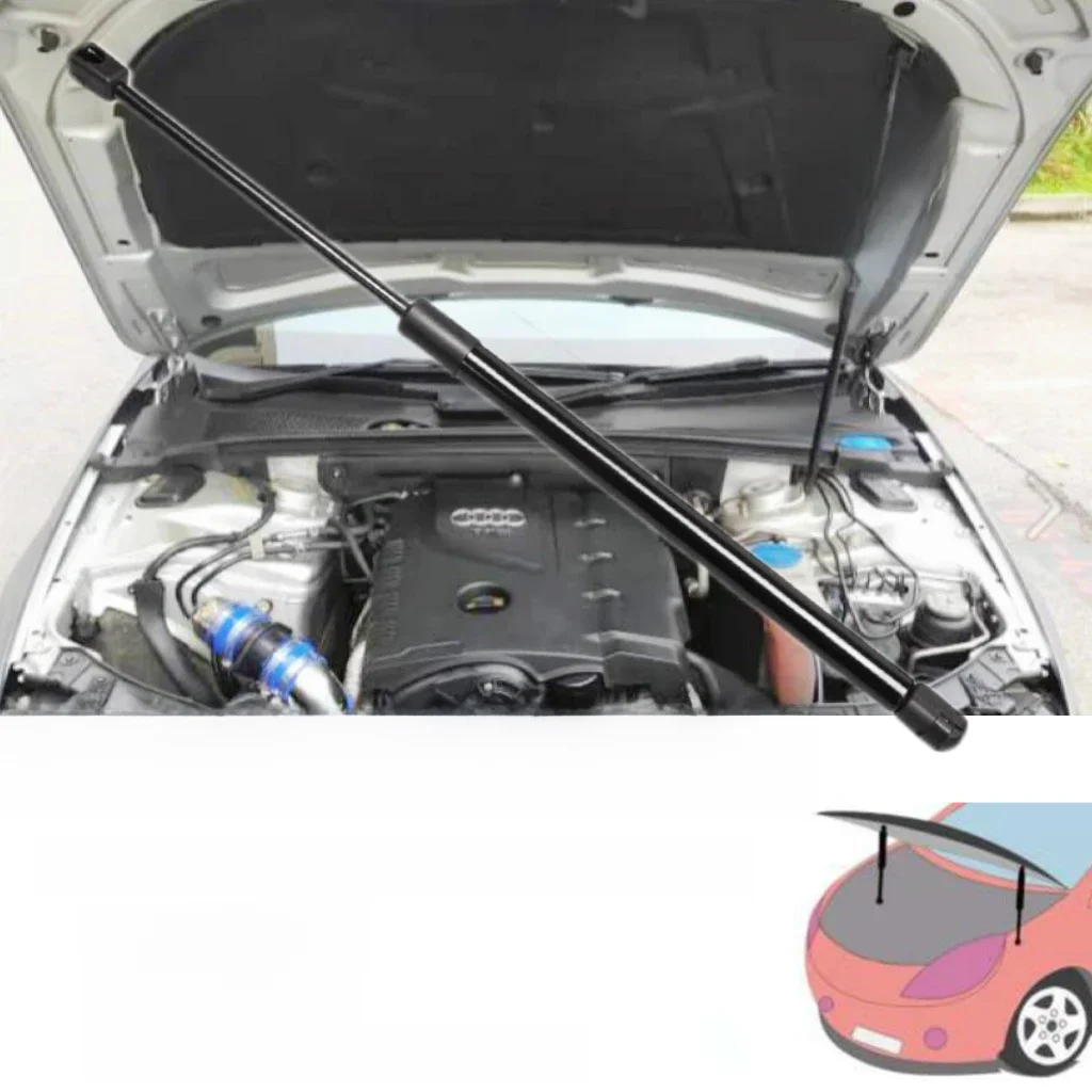 1PC Rozpórka maski do Audi A4 B8 8K 2008-2016 Przednia maska Podnośnik sprężyny gazowej Amortyzator Amortyzator hydrauliczny pręta z włókna węglowego — zdjęcie 2