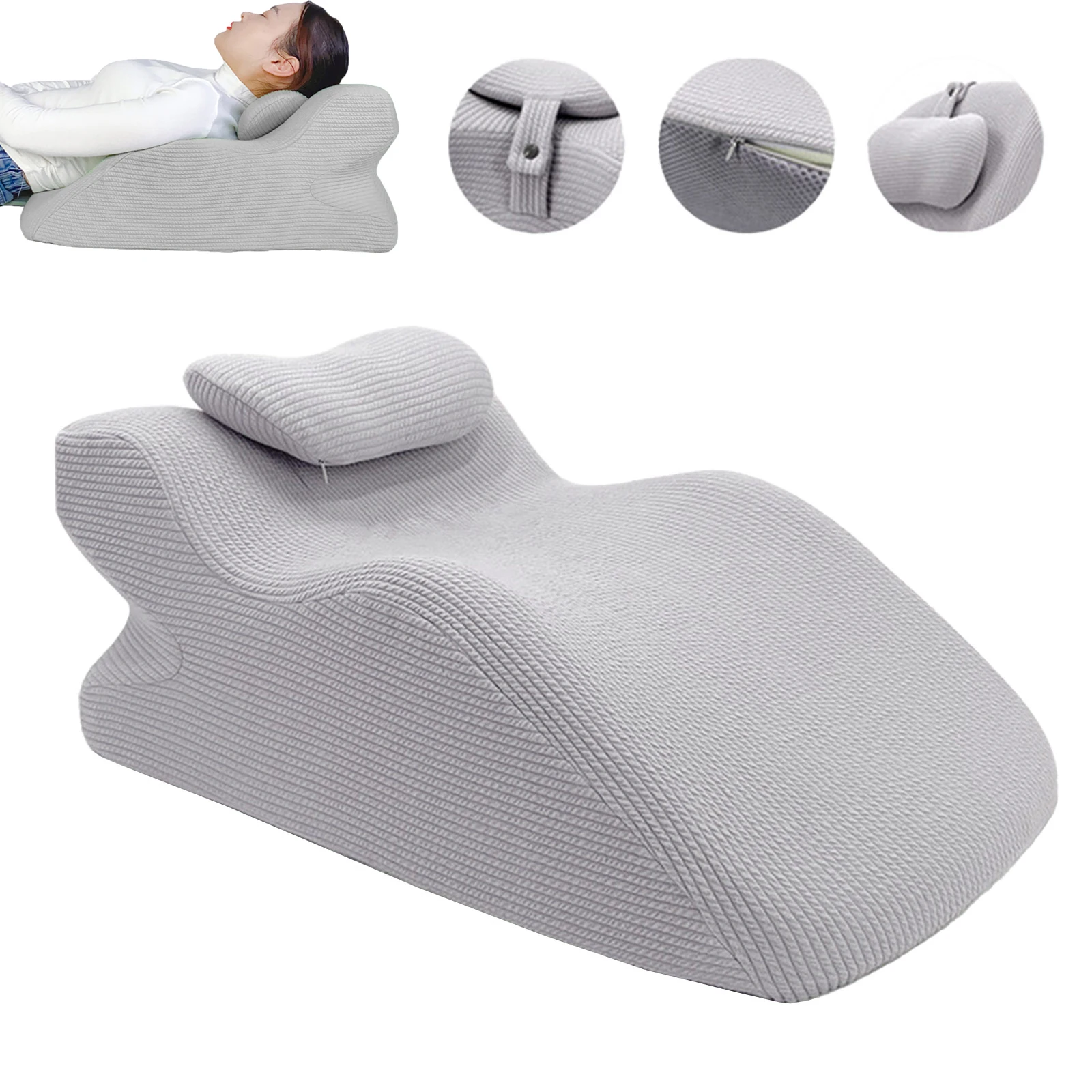 Wedge Pillow for Sleeping Acid Reflux after Surgery Relief from Pregnancy Support Pillow Sitting Cushions, Sleeping Pads