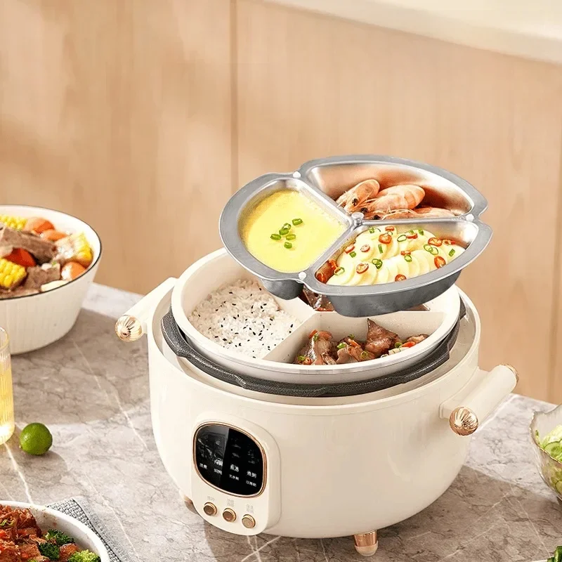 Ragoût de riz soupe Pot intégré autocuiseur électrique trois grilles réservoir intérieur canard mandarin cuisson marmite cuiseur à riz