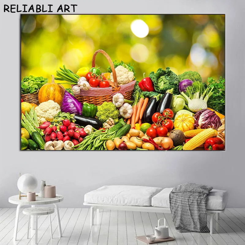 Apple And Grape Pictures Print On Canvas Wall Poster Fruit Painting Home Art For Kitchen And Restaurant Decoration Cuadros