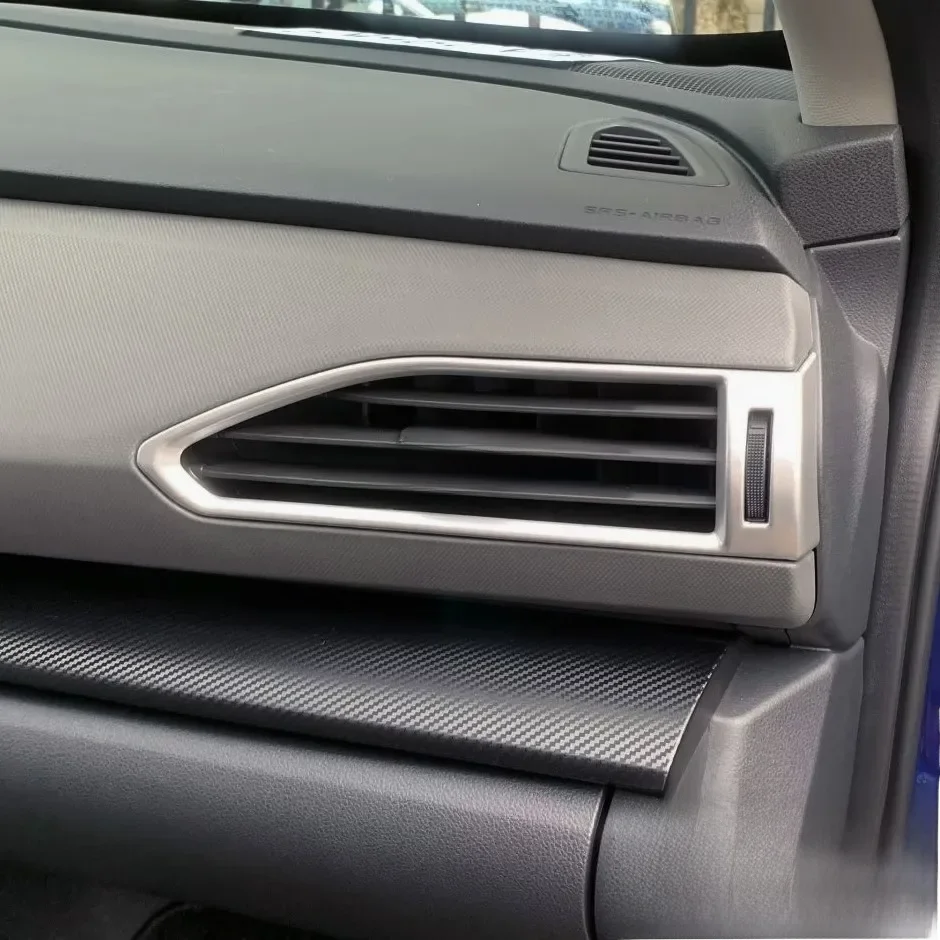 Chrome Center Console Side Air Conditioning Vent Outlet Decoration Cover Trims Sticker For Subaru Crosstrek Impreza 2024 2025