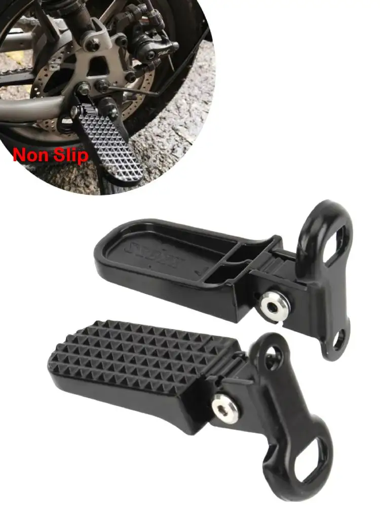 AliExpress perfeclan Universal Bike Rear Pedal Non Slip Bicycle Pedals Metal Folding Rear Footrest Foot Pegs for Electric Bicycle Motorcycle Cycling