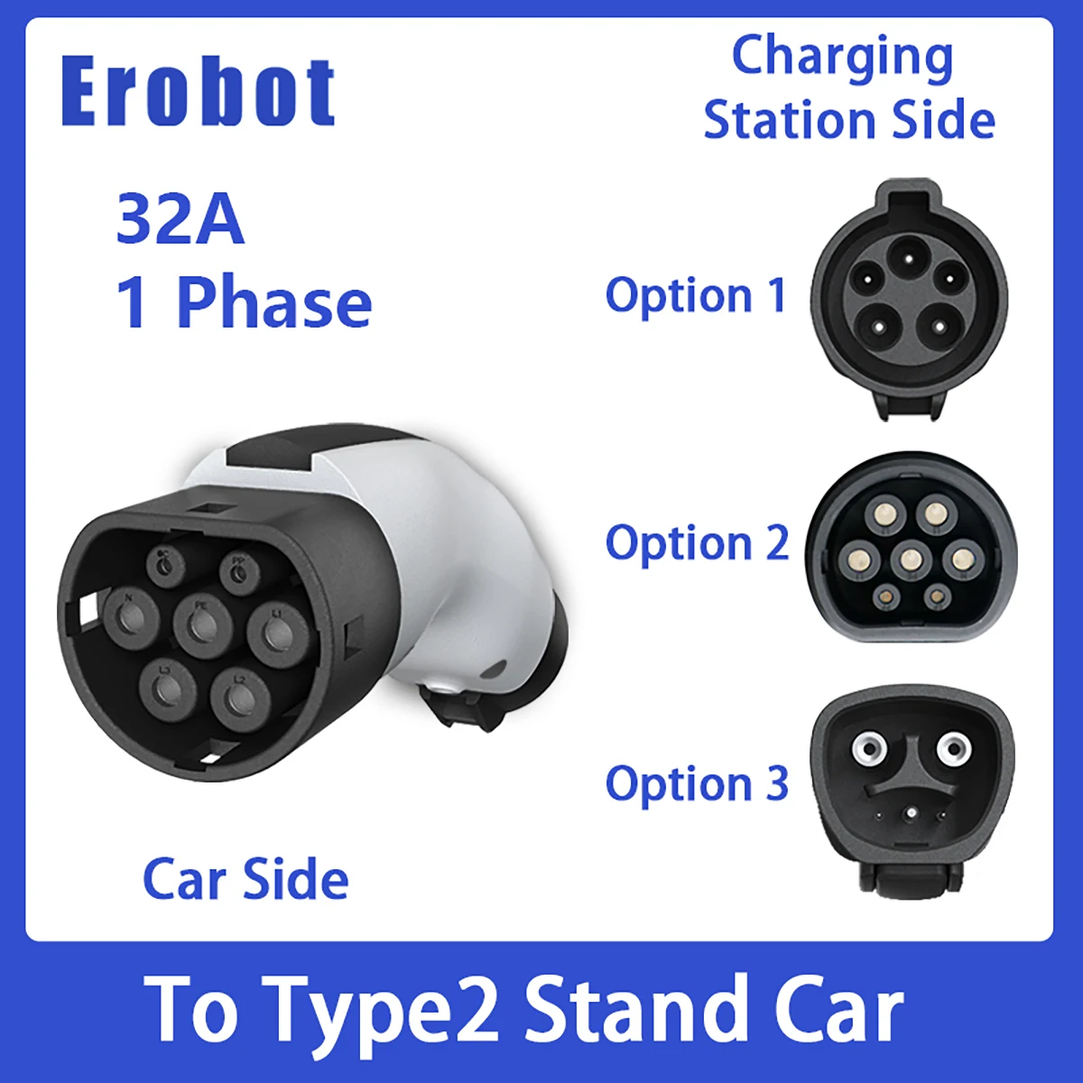 Model y 2023 Accessories 2023 Tesla To Type2 GBT Type 1 To Type 2 Adapter Car Products For European Car Tesla Model X V2l Type 2