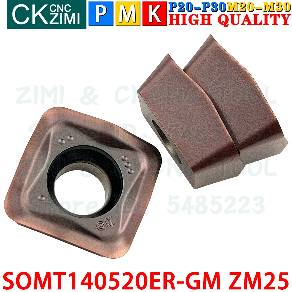 SOMT140520ER-GM ZM25 SOMT 140520 ER GM كربيد إدراج سريع تغذية طحن إدراج التصنيع باستخدام الحاسب الآلي مخرطة معدنية رأس طاحن أدوات MFH SOMT1405