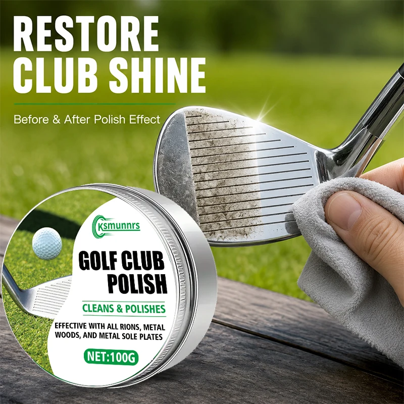 100g Golf Club Care Cream, Easy-Spreading Metal Polish for Minor Scratches, Dullness Removal and Brighter Club Surface