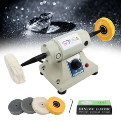 7000rpm Small Power Adjustable Double-Head Tabletop Buffing Wheel Polisher for Foredom Bench Lathe Grinding Machine