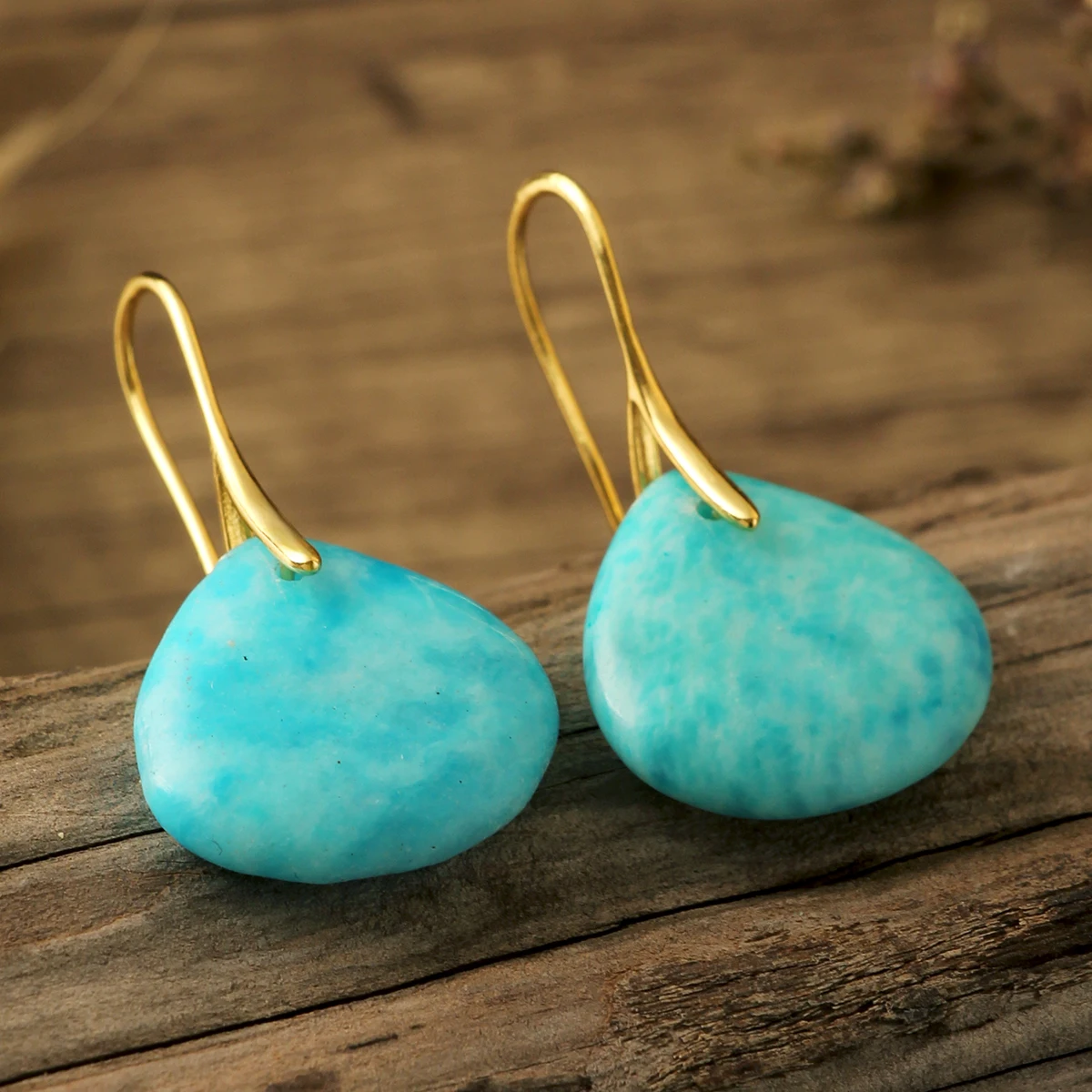 Farbige, kurze Wassertropfen-Ohrringe aus Imperial Stone für Damen, Bohemian-Stil für Frühling/Sommer, Strand-Stil, Muttertagsgeschenke – Detail 9