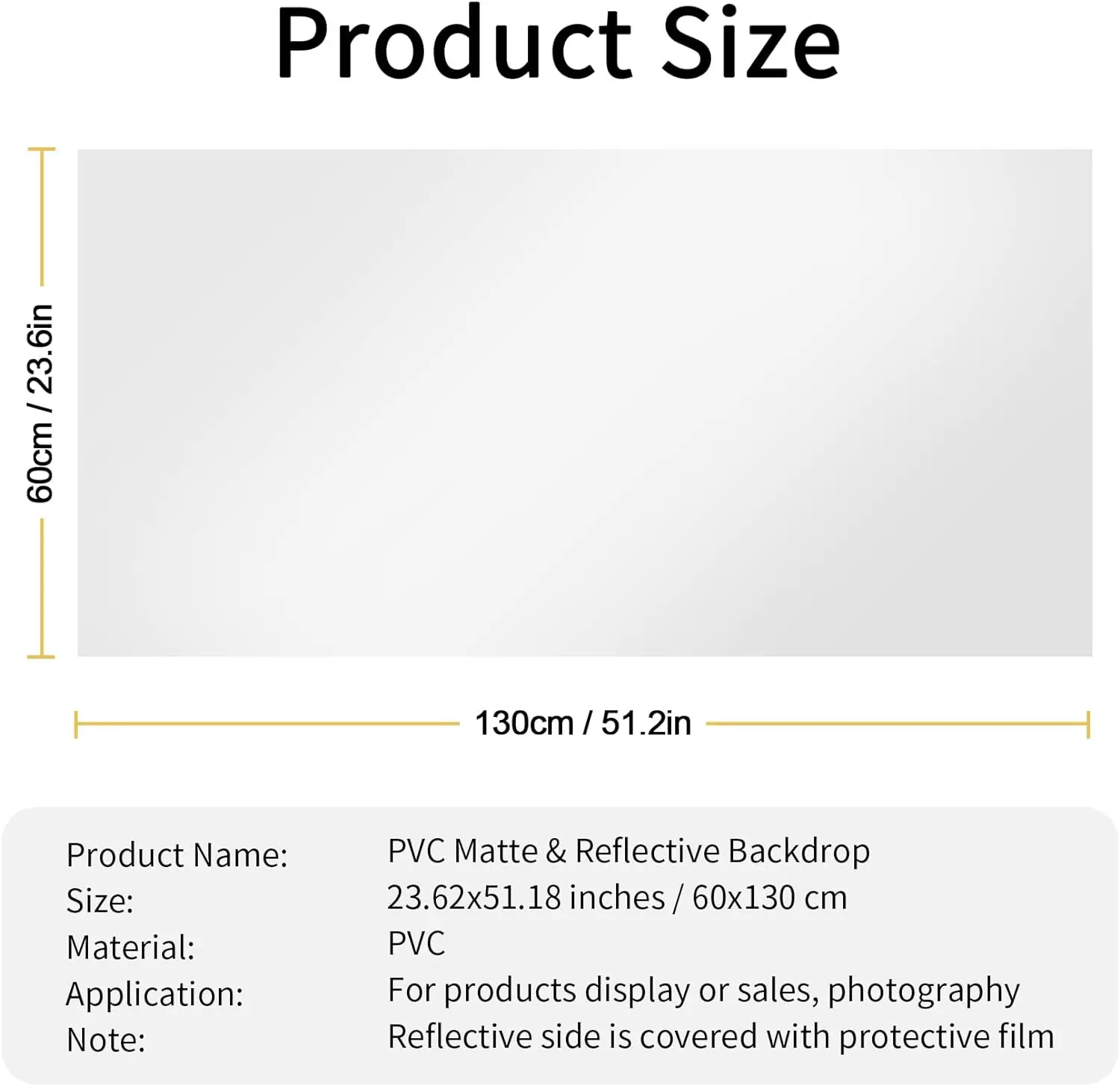 Selens PVC Background Photography Backdrop Waterproof Dual Side White PVC Background Board for Photo Studio Product Portrait