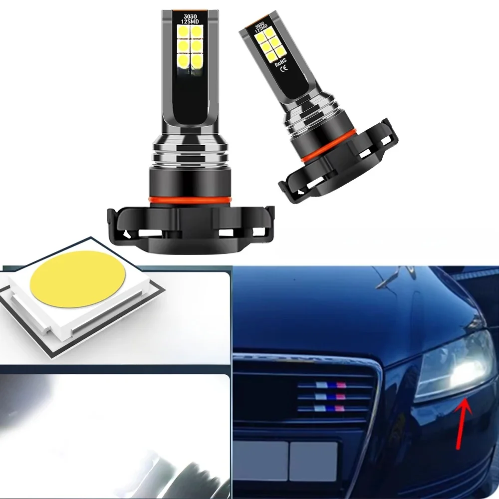 Für AUDI A3 8P 2008 2009 2010 2011 2012 2013 Led-lampe H16 (EU) 5202 5201 PS24W PS19W LED Tagfahrlicht Auto Auto DRL Lampen