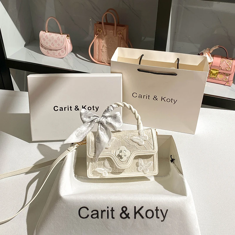 

2025 Crossbody bags and Top Handle bags with Butterfly Patterns and a Satin bow Decoration Women Elegant bags for Daily Use