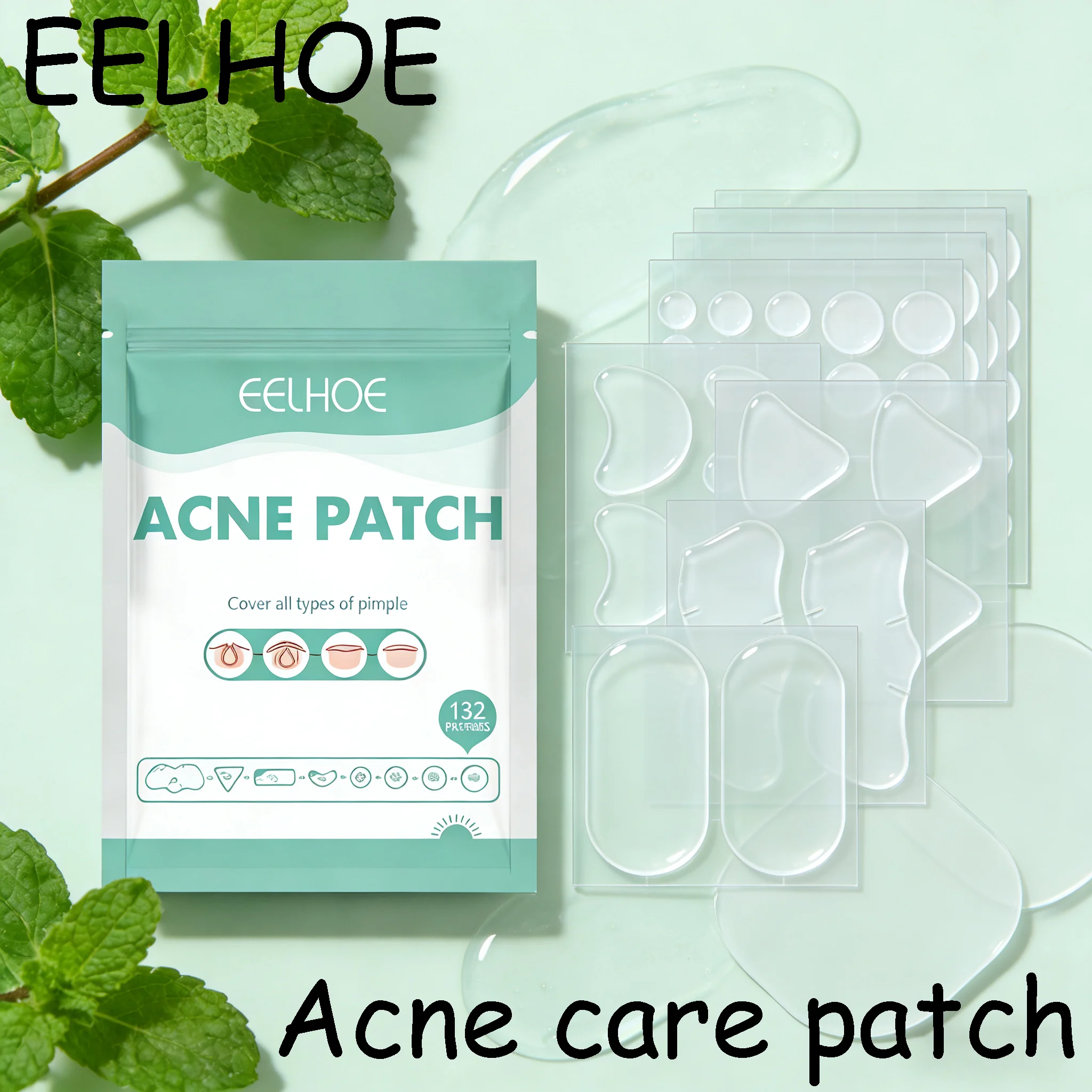 

132Pcs Acne Pimple Patch Breathable Invisible Hydrocolloid Sticker Blemish Treatment Patches Relief Redness Pimple Care Stickers