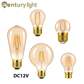 Lampa LED 12V RV markiza lampka na ganek ST58 G95 G45 A19 ciepła biała E27 B22 przyczepa campingowa lampa zewnętrzna z sieci żarówka systemów solarnych