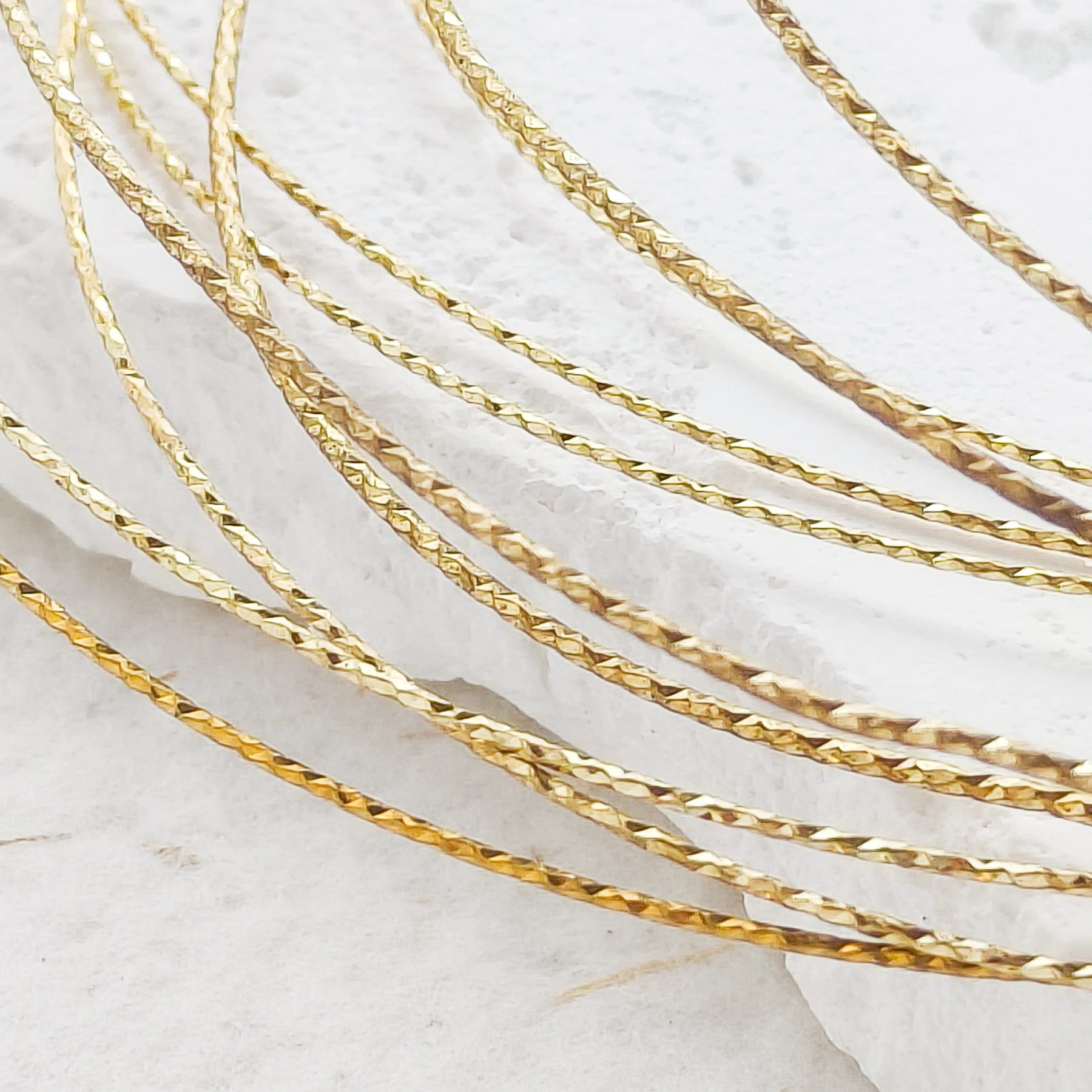 DIY Supply-4 Meters (13.12 Feet) Half Hard Solid Raw Brass Textured Wrapping Wire