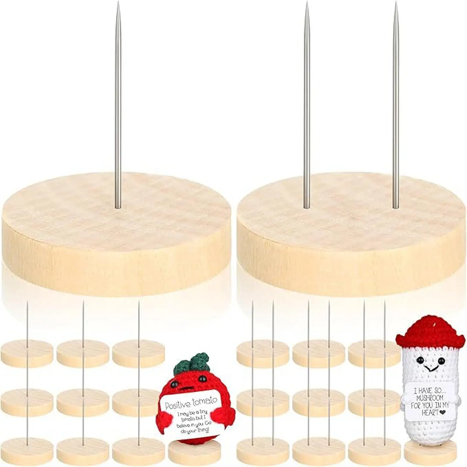 

24 шт./12 шт./4 шт. вязаные крючком подставки для кукол, подставки для кукол с животными, сделай сам, деревянные основания для валяния, подставка для животных, держатель, стойка