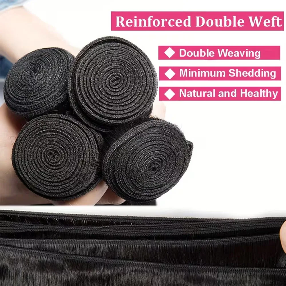 12-42 polegada feixes de cabelo humano em linha reta 12a 100% extensões de cabelo humano natural preto tecer cabelo brasileiro pacotes 1/3/4 pçs pacotes
