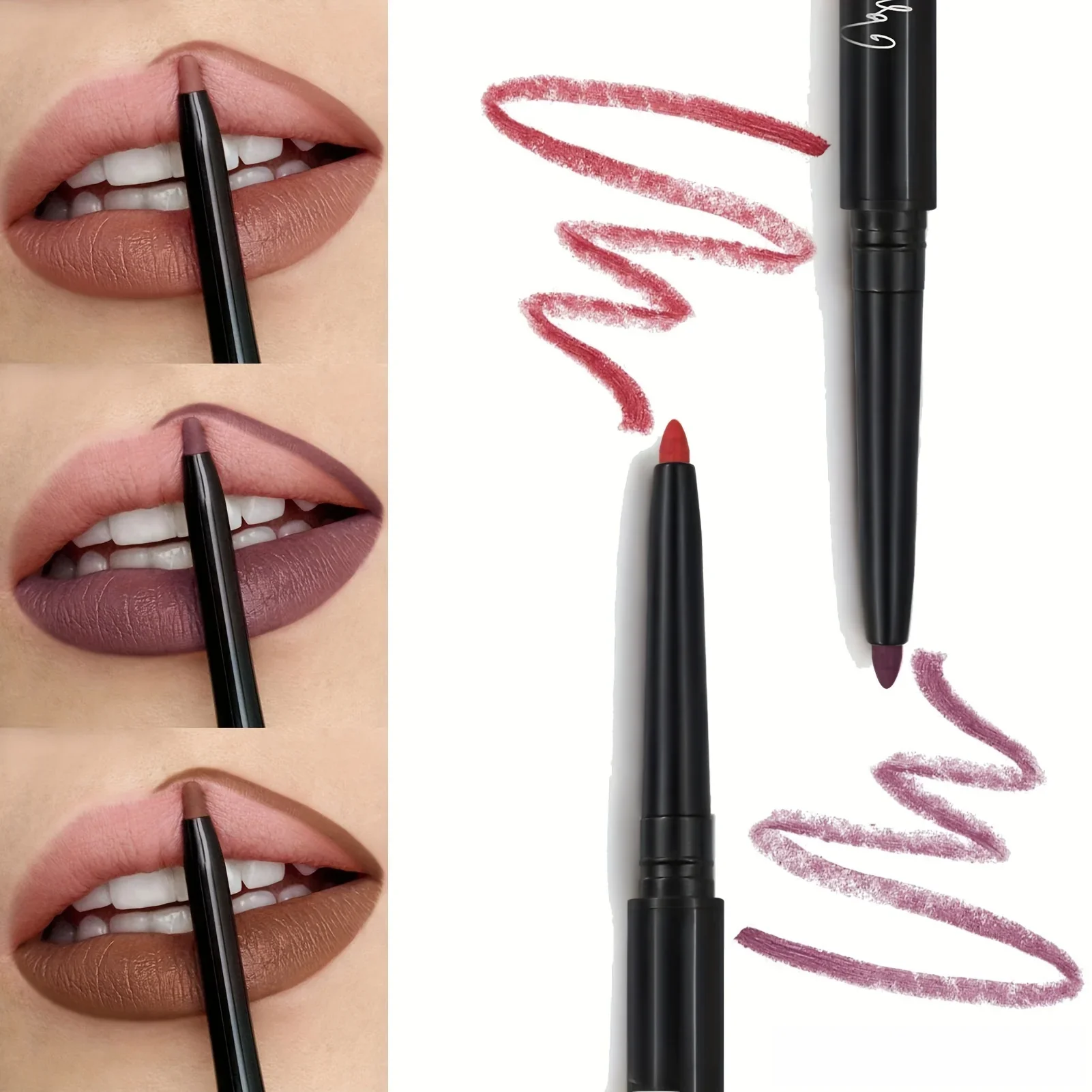 Crayon rouge à lèvres résistant à l'eau 256, 12 documents, sexy, contour, teinte, durable, antiadhésif, tasse, hydratant, lèvres, maquillage, cosmétique