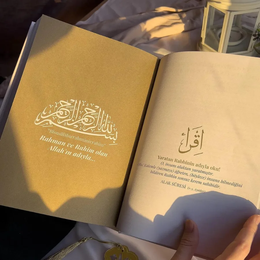 Shaded Quran, Medium Size, Which Can Be Written With Pen, Makes Learning and Memorizing the Arabic Quran Easier, Also Spiritual Therapy