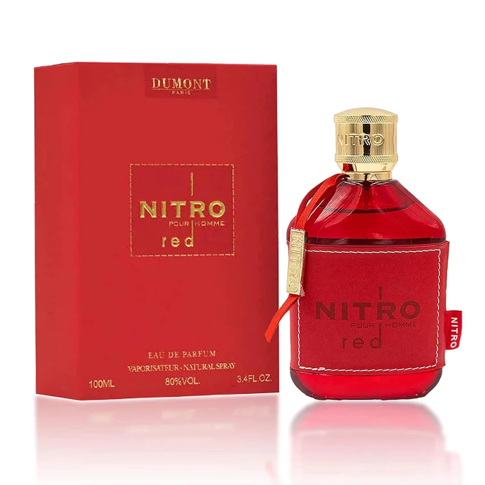 

NITRO RED Eau De Parfum 3.4 Oz | Luxury Masculine Fragrance for Men | Long Lasting Fruit, Woody & Floral Scent