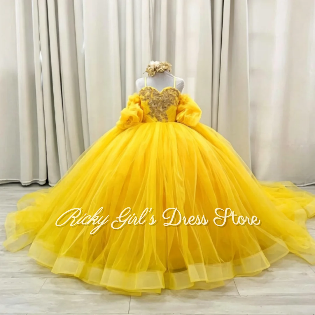 robe-de-demoiselle-d'honneur-de-luxe-personnalisee-jaune-robe-de-bal-en-tulle-avec-appliques-en-dentelle-pour-enfants-robe-de-princesse-longue-a-epaules-denudees