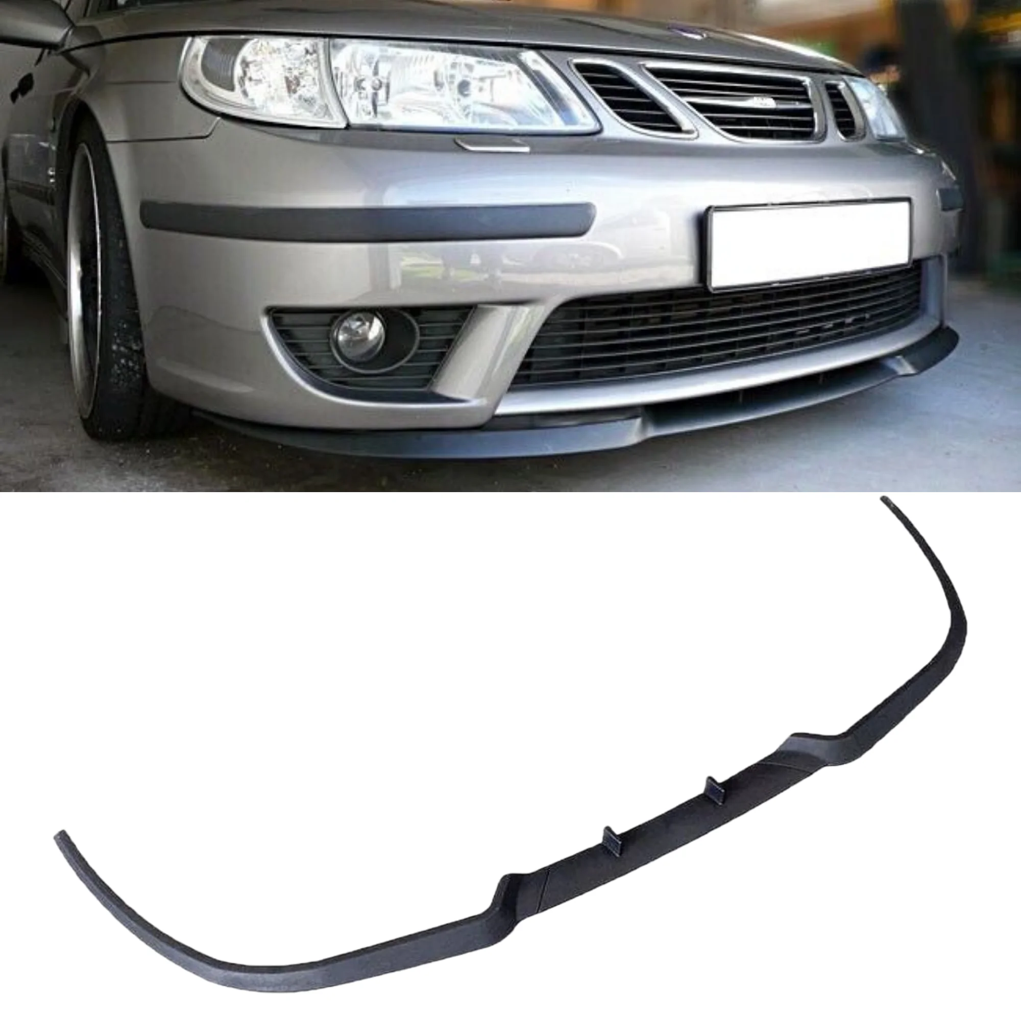 Front Bumper Lip For Saab 9-3 93 CUPRA R Car Accessories Spoiler Flap Universal 3 Pcs Body Kit Exterior Parts Tuning