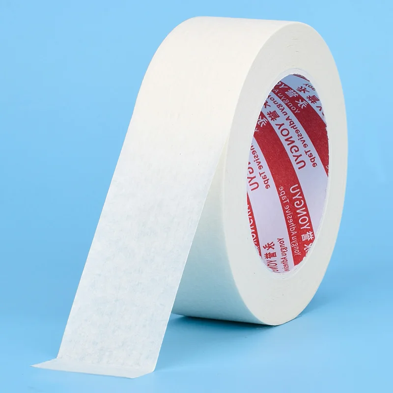 15M/50M Masking Tape White 10mm-50mm Single Side Tape Adhesive Crepe Paper for Oil Painting Sketch Drawing Supplies Car Paintin