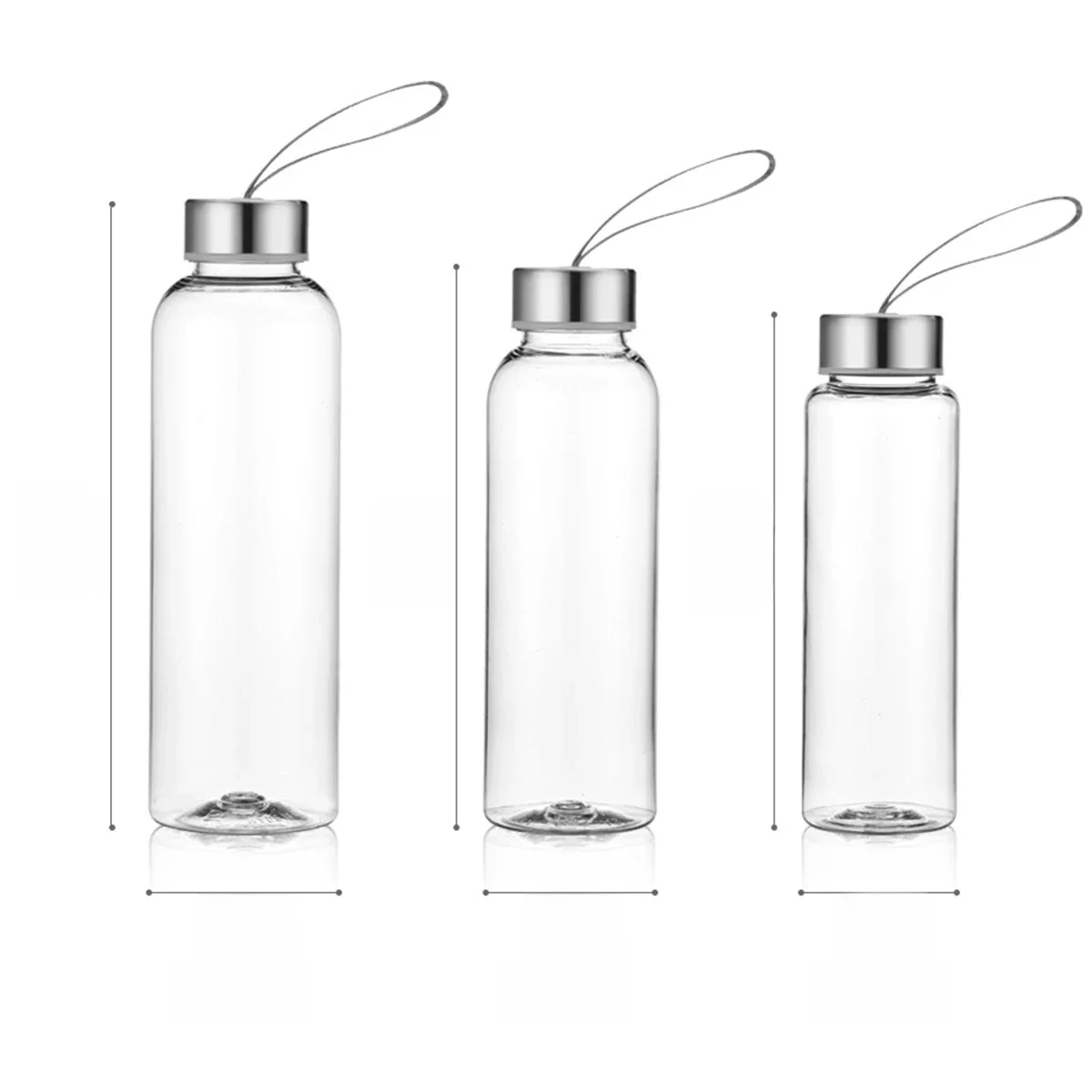 AliExpress Plastic Transparent Round Portable Water Bottles Outdoor Hiking Yoga Bicycle Sports Travel Carrying