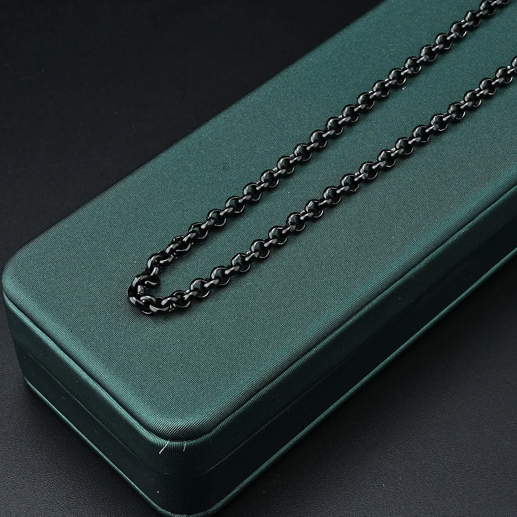HIYEE prosta moda 2-5MM szerokie kwadratowe koraliki NK okrągły łańcuszek naszyjniki dla kobiet mężczyzn biżuteria ze stali nierdzewnej 45-70CM długość